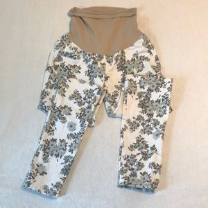 Maternity Floral Skinny Jeans